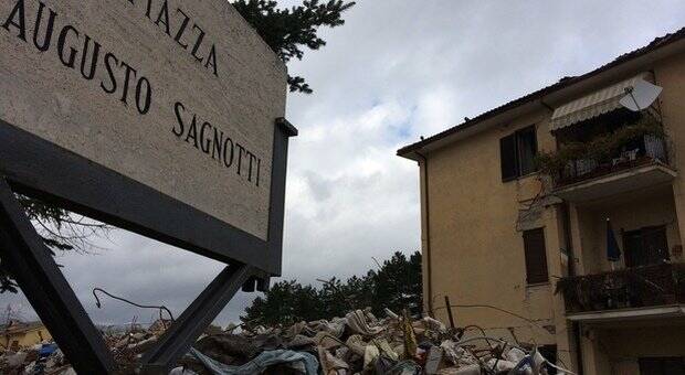 crollo palazzine Piazza Sagnotti amatrice