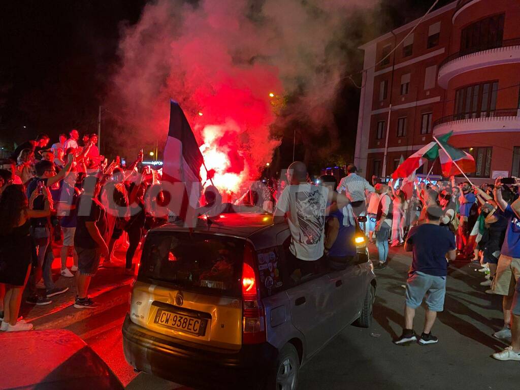 L'Aquila festeggiamenti euro2020 Italia