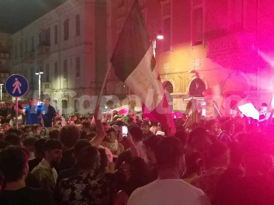 L'Aquila festeggiamenti euro2020 Italia