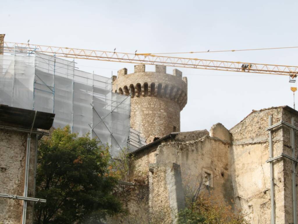 torre medicea ricostruita inaugurazione santo stefano di sessanio