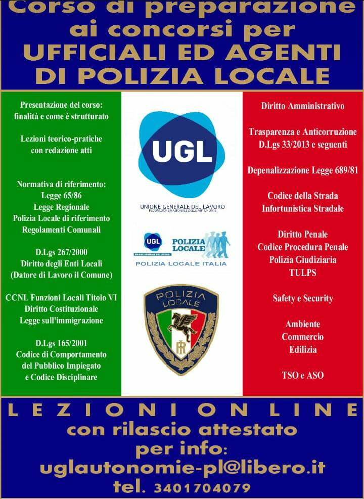 UGL polizia locale 