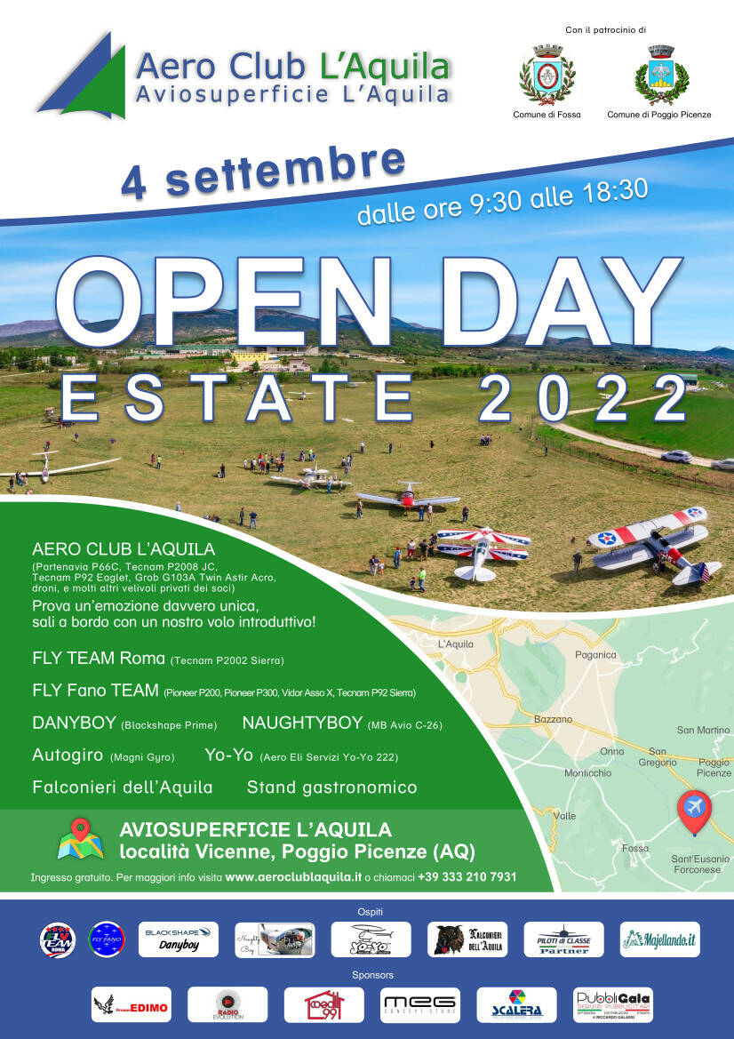 areo club l'aquila open day