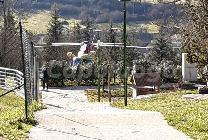 elicottero 118 arresto cardiaco l'aquila