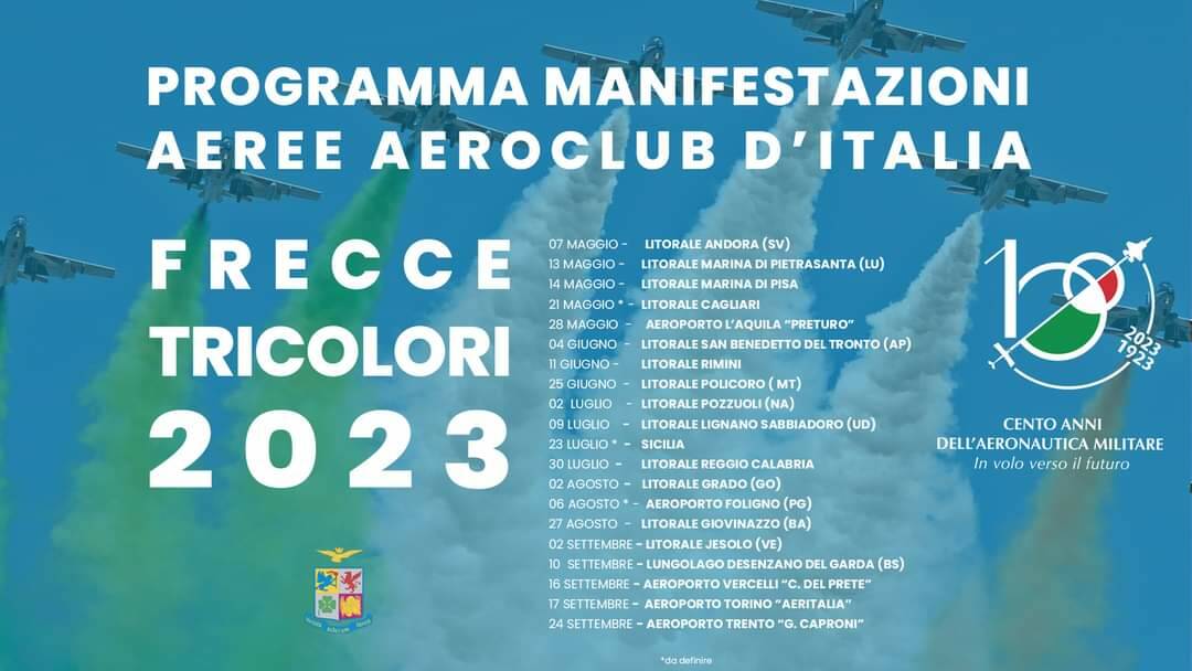 frecce tricolori 2023 l'aquila