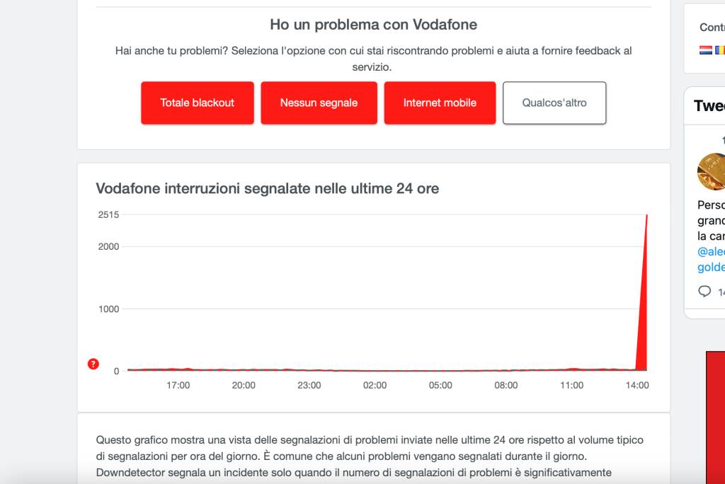 segnalazioni Vodafone