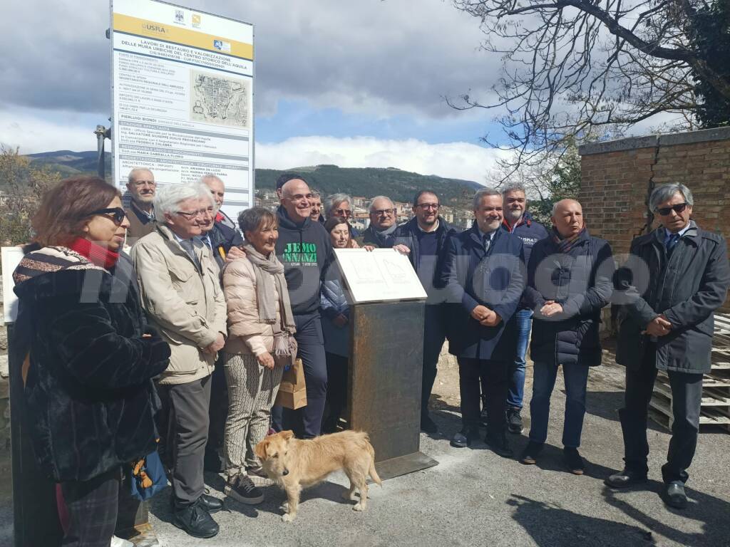 lavori mura urbiche l'aquila porta branconia