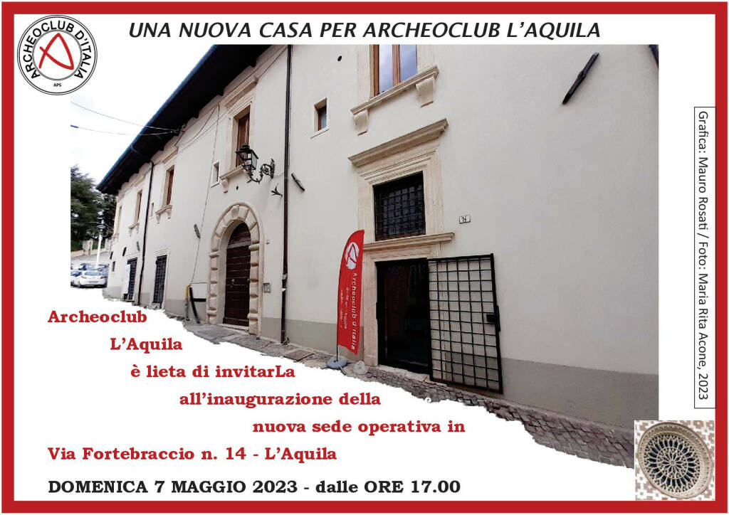 archeoclub l'aquila nuova sede via fortebraccio