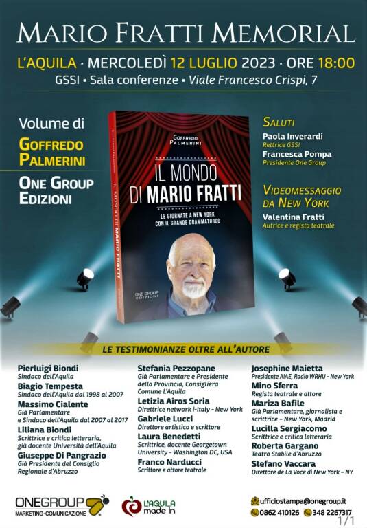 locandina memorial Mario Fratti