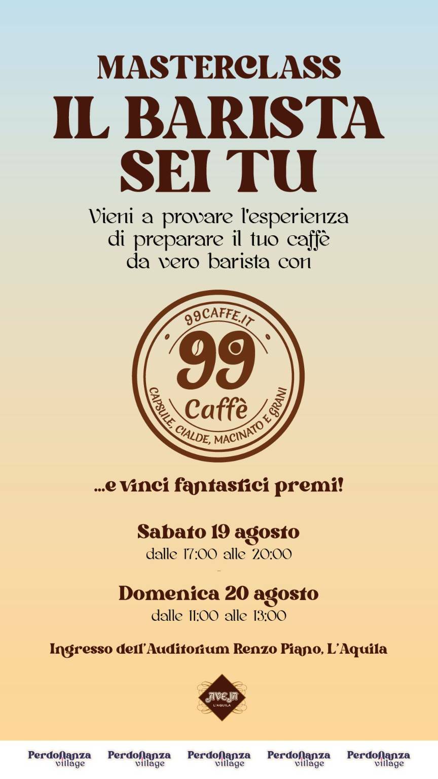 99 caffè il barista sei tu