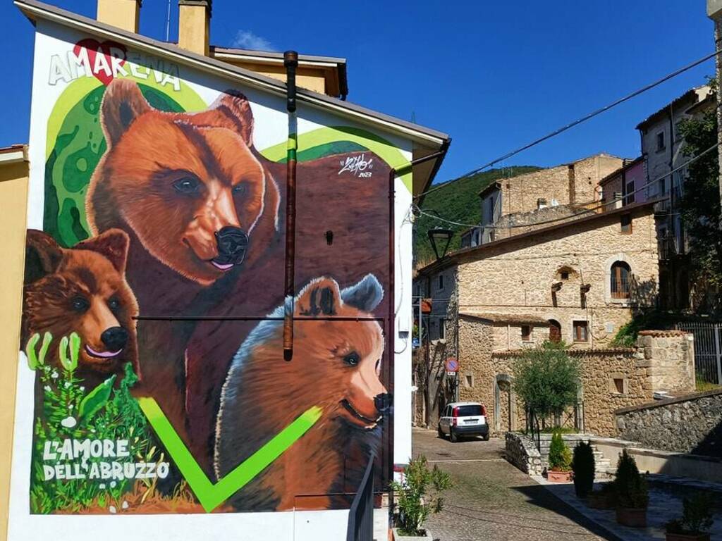 orsa amarena murale cansano