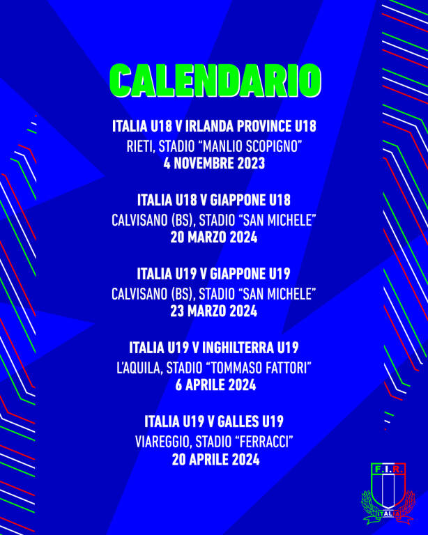 U19 nazionali Italia Inghilterra Rugby