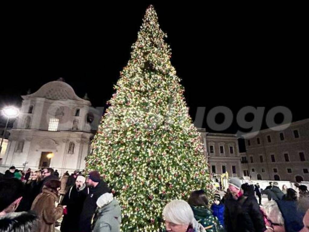 albero di natale l'aquila piazza duomo