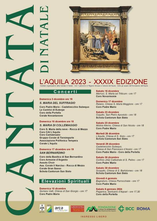 cantata di natale l'aquila 2023