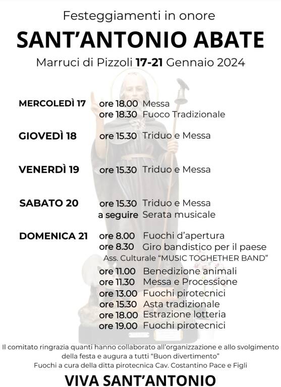 programma sant'Antonio  Marruci