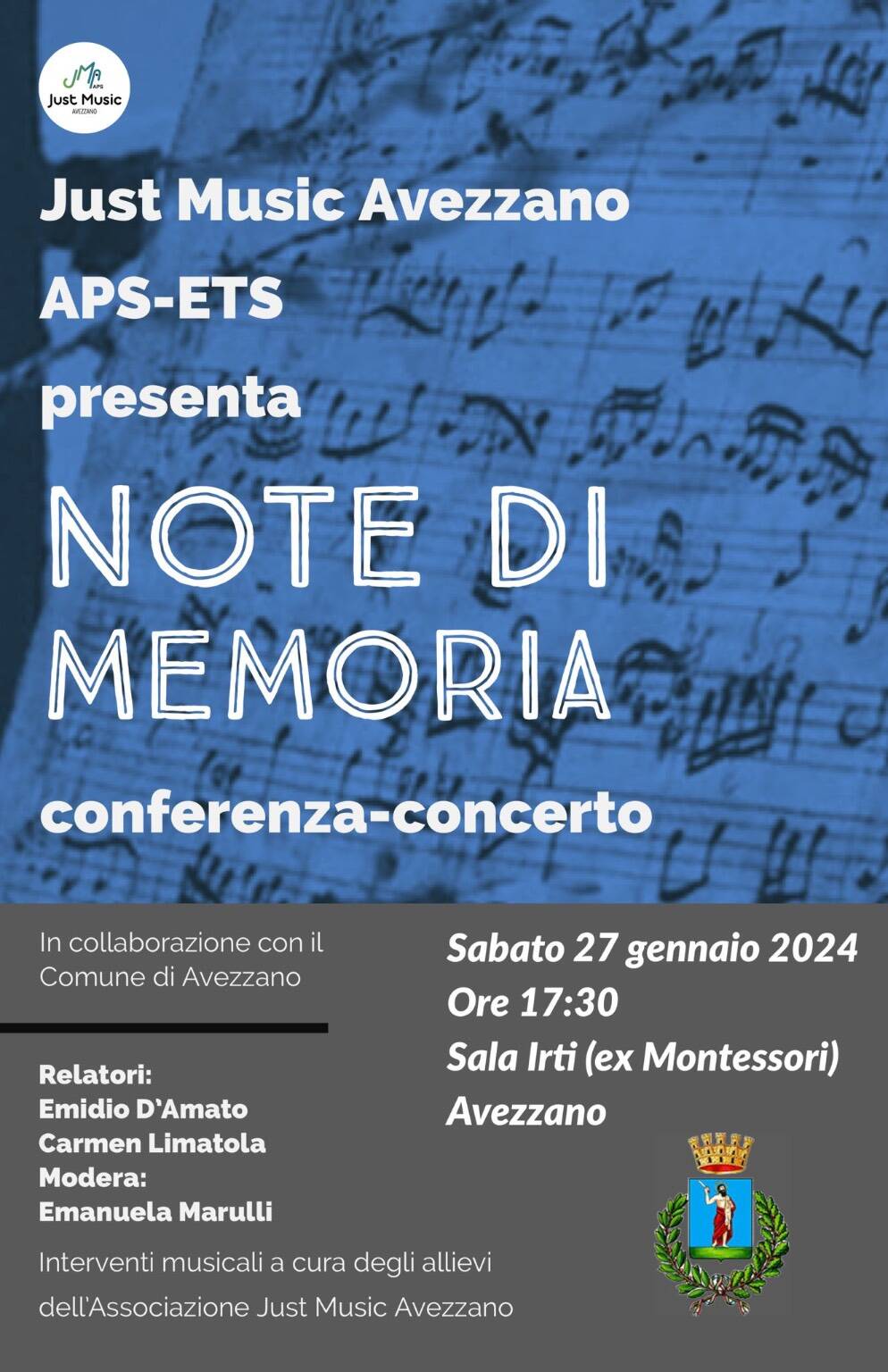 EVENTO AVEZZANO GIORNATA DELLA MEMORIA 