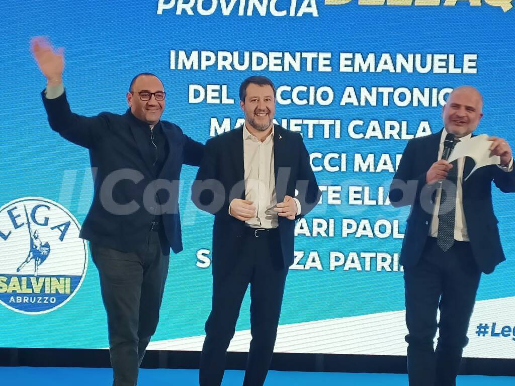 matteo salvini lega l'aquila elezioni regionali abruzzo