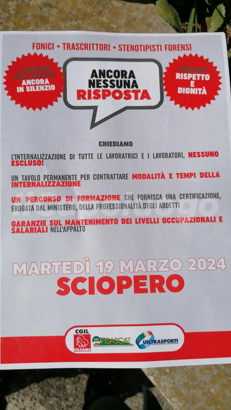 fonici trascrittori sciopero