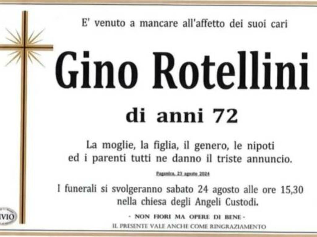 gino rotellini funerali