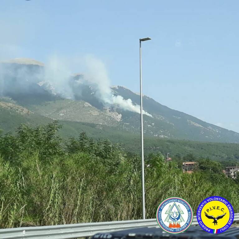 incendio balsorano monte cornacchia